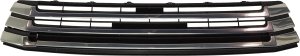 Front Bumper Grille for Toyota Highlander 2017-2019, with Chrome Molding, Without Around View Monitor, Replacement