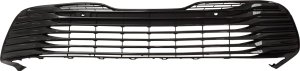 Front Bumper Grille for Toyota Camry Hybrid XLE Model 2018-2020, Painted Silver Gray, with Parking Aid Sensor Holes, Replacement
