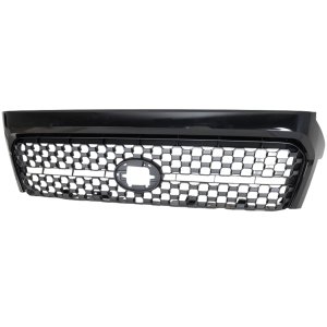 Grille for Toyota Tundra 2018-2021, Painted Gray Shell and Insert with Black Frame, Standard Type, Includes Front Emblem, Without Chrome Surround, Replacement