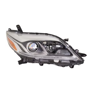 Headlight for Toyota Sienna 2015-2020, Right (Passenger) Side, Lens and Housing, Xenon, without HID Kit, Replacement