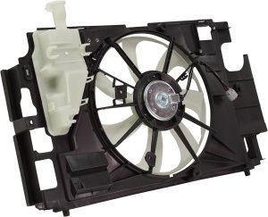 Radiator Fan Assembly for Toyota Prius C 2012-2015, Up to September 2015, Includes Coolant Tank, Replacement