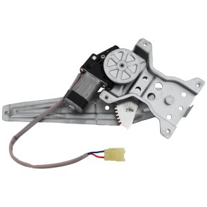 Power Rear Window Regulator with Motor, 2 Pins for Toyota Yaris Sedan 2007-2012, Right (Passenger) Side, Replacement