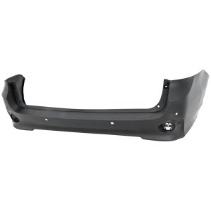 Rear Bumper Cover for Toyota Sienna SE Model 2019-2020, Primed (Ready to Paint), with Park Distance Control Sensor Holes, Replacement