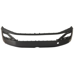 Front Bumper Cover for Volkswagen Golf (2018-2021), Primed (Ready to Paint), Without Parallel Park Assist Sensor Holes, Replacement
