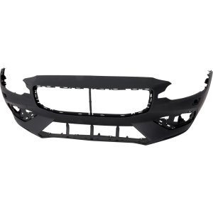 Front Bumper Cover for Volvo S60/V60 2019-2021, Primed (Ready to Paint), with Headlight Washer Holes, without Parallel Park Assist Sensor Holes, for T5 Momentum/T6 Momentum/T5 Inscription/T6 Inscription Models, Replacement