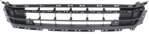 Front Bumper Grille for Volkswagen Jetta 2015-2018, Lower Position, Textured, with Park Assist Sensor Holes, Excludes GLI/Hybrid Models, Replacement