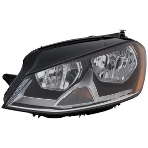 Headlight Assembly for Volkswagen Golf/GTI 2015-2017, Left (Driver), Halogen, Hatchback/Wagon, From 6-30-2014, Replacement
