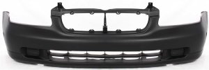 Front Bumper Cover for Suzuki Esteem 1999-2002, Primed (Ready to Paint), with Side Light Holes, Replacement