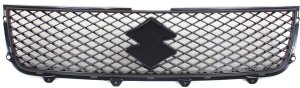 Plastic Grille for Suzuki Grand Vitara 2006-2010, Painted Silver Shell with Black Insert, Replacement