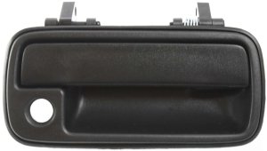 Front Exterior Door Handle for Suzuki Sidekick 1991-1998, Geo Tracker 1989-1997, Right (Passenger), Plastic, Textured Black with Keyhole, 4-Door Model, Replacement