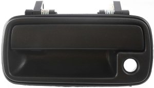 Front Exterior Door Handle for Chevrolet Tracker 1989-1997, Suzuki Sidekick 1991-1998, Left (Driver) Side, Textured Black Plastic, with Keyhole, 4-Door Model, Replacement