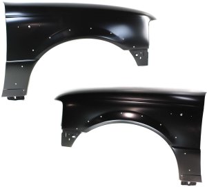 Front Fender Replacement Pair/Set for Ford Ranger 1998-2003 Right (Passenger) and Left (Driver), Primed (Ready to Paint), with Wheel Opening Molding Holes