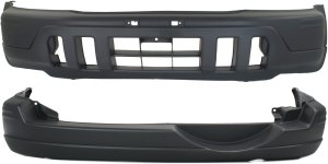 Front and Rear Bumper Cover Set for 1997-2001 Honda CR-V, Textured, Suitable for LX and EX Models, Replacement