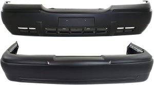 Front and Rear Bumper Cover Set for 1998-2002 Mercury Grand Marquis, Primed (Ready to Paint) Replacement
