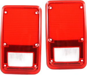 Tail Light Lens Pair/Set for Full Size Van 1978-1993, Right (Passenger) and Left (Driver) Side, Replacement