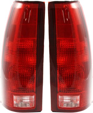 Tail Light Pair/Set for Chevrolet C/K Full Size Pickup 1988-2000, Right (Passenger) and Left (Driver) Replacement