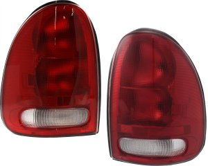 Tail Light Assembly Pair/Set for Dodge Caravan/Voyager 1996-2000, Durango 1998-2003, Right (Passenger) and Left (Driver) Side, Replacement