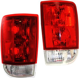 Tail Light Pair/Set for 2001 Chevrolet Jimmy, Right (Passenger) and Left (Driver) Lens and Housing Replacement