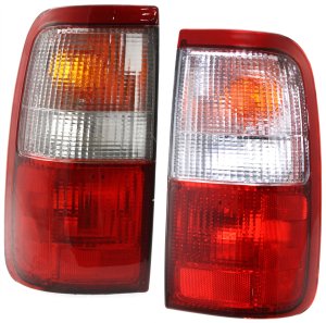 Tail Light Replacement Pair/Set for Toyota T100 1993-1998, Right (Passenger) and Left (Driver), Lens and Housing