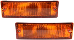 Signal Light Assembly Pair/Set for 1987-1996 Mitsubishi Pickup, Pair/Set of 2, Right (Passenger) and Left (Driver), Replacement