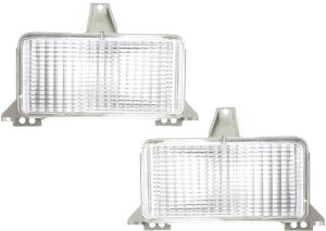 Park Light Pair/Set for 1983-1988 Chevrolet Suburban, Right (Passenger) and Left (Driver), Lens and Housing, with Single Headlights Replacement