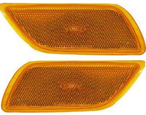 Front Side Marker Light Assembly for Ford Focus 2000-2005, Right (Passenger) and Left (Driver), Without Appearance Package, Replacement Pair/Set.