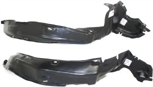 Front Fender Liner Pair/Set for 1988-1991 Honda Civic, Right (Passenger) and Left (Driver) Side Replacement