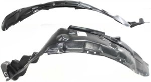 Front Fender Liner Pair/Set for Honda Civic 1992-1995, Includes Right (Passenger) and Left (Driver) Sides, Replacement