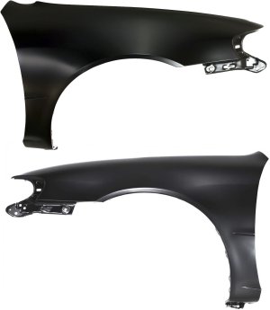 Front Fender Pair/Set for Toyota Corolla 1998-2002, Right (Passenger) and Left (Driver), Primed (Ready to Paint) Replacement