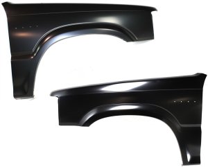 Front Fender Pair/Set for 1986-1993 Mazda Pickup, Right (Passenger) and Left (Driver), Primed (Ready to Paint), RWD (Rear-Wheel Drive) Replacement