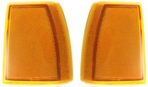 Corner Light Pair/Set for Ford Ranger 1989-1992, Explorer 1991-1994, Right (Passenger) and Left (Driver), Lens and Housing, Next to Headlight, Replacement