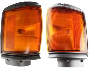Corner Light Assembly Pair/Set for 1987-1988 Toyota Pickup, Right (Passenger) and Left (Driver), Replacement