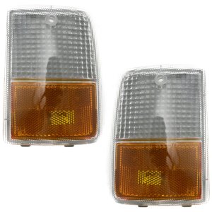 Corner Light for Chevrolet Caprice 1987-1990, Pair/Set of 2 Right (Passenger) and Left (Driver), Lens and Housing Replacement Pair/Set