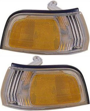 Corner Light Assembly for 1992-1993 Honda Accord, Pair/Set of 2, Right (Passenger) and Left (Driver), Replacement