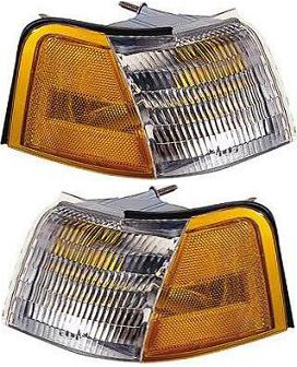 Corner Light Pair/Set for Ford Cougar 1989-1995, Right (Passenger) and Left (Driver) Included, Lens and Housing Replacement