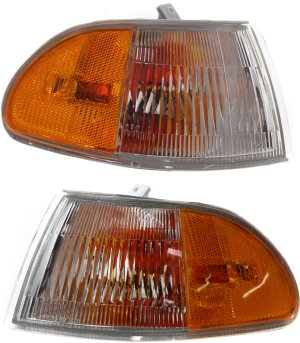 Corner Light Assembly for 1992-1995 Honda Civic, Right (Passenger) and Left (Driver) Pair/Set of 2, Replacement