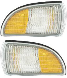 Front Side Marker Light Pair/Set for 1991-1996 Chevrolet Caprice, Right (Passenger) and Left (Driver), Lens and Housing, with Cornering Light Replacement