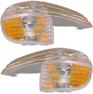 Corner Light Pair/Set for Ford Explorer 1995-2001, Right (Passenger) and Left (Driver) Included, Lens and Housing, Replacement