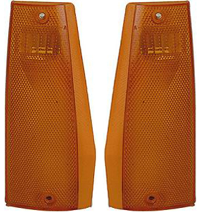 Front Side Marker Light Lens and Housing for Jeep Cherokee 1984-1996, Right (Passenger) and Left (Driver) Set, Replacement Pair/Set
