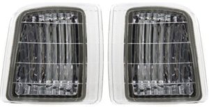 Corner Light Lens and Housing Pair/Set for 1995-2005 Chevrolet Astro, Right (Passenger) and Left (Driver), Composite Headlight Type, Replacement