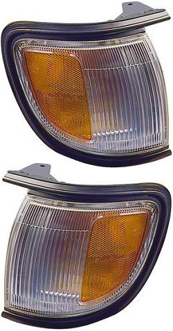 Corner Light Assembly for 1996-1999 Nissan Pathfinder, Right (Passenger) and Left (Driver), Pair/Set of 2, Replacement