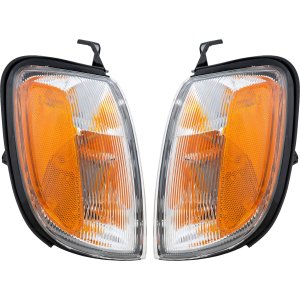 Frontier 1998-2000, Xterra 2000-2001 Corner Light Pair/Set for Nissan, Right (Passenger) and Left (Driver) Included, Lens and Housing, Replacement