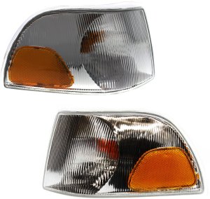 Corner Light Assembly for Volvo C70/S70/V70 1998-2002, Park/Signal Light, Right (Passenger) and Left (Driver), Replacement Pair/Set