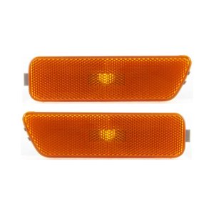 Front Side Marker Light Pair/Set for Volkswagen Golf 1999-2006, GTI 2006-2007, Right (Passenger) and Left (Driver), Lens and Housing, New Body Style, Replacement