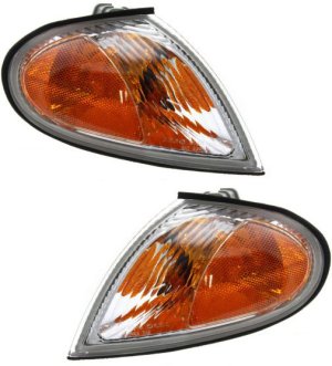 Corner Light Assembly for 1999- Hyundai Elantra, Pair/Set of 2, Right (Passenger) and Left (Driver) Replacement