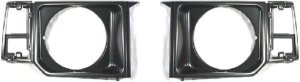 Headlight Door Pair/Set for 1985-1991 Dodge Montero and 1987-1989 Raider, Right (Passenger) and Left (Driver), Black, Replacement