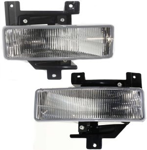 Front Fog Light Assembly for Ford F-150 (1997-2001), Right (Passenger) and Left (Driver), Replacement Pair/Set