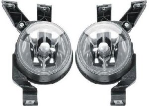 Front Fog Light Assembly Pair/Set for 1998-2000 Volkswagen Beetle, Right (Passenger) and Left (Driver) Sides, Replacement