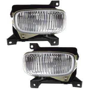 Front Fog Light Assembly for Toyota Tundra 2000-2006, Right (Passenger) and Left (Driver), with Steel Bumper, Replacement Pair/Set