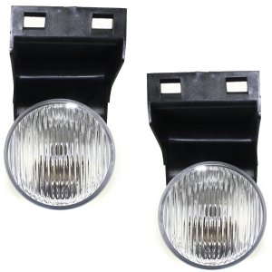 Pair/Set - Front Fog Light for Dodge Full Size Pickup 1994-1998, Right (Passenger) and Left (Driver), Lens and Housing, 3-Inch, Without Sport Package, Old Body Style Replacement